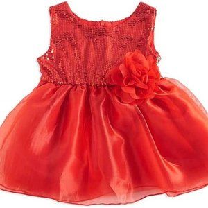 Baby Girls Red Sequin Dress 6-12 months